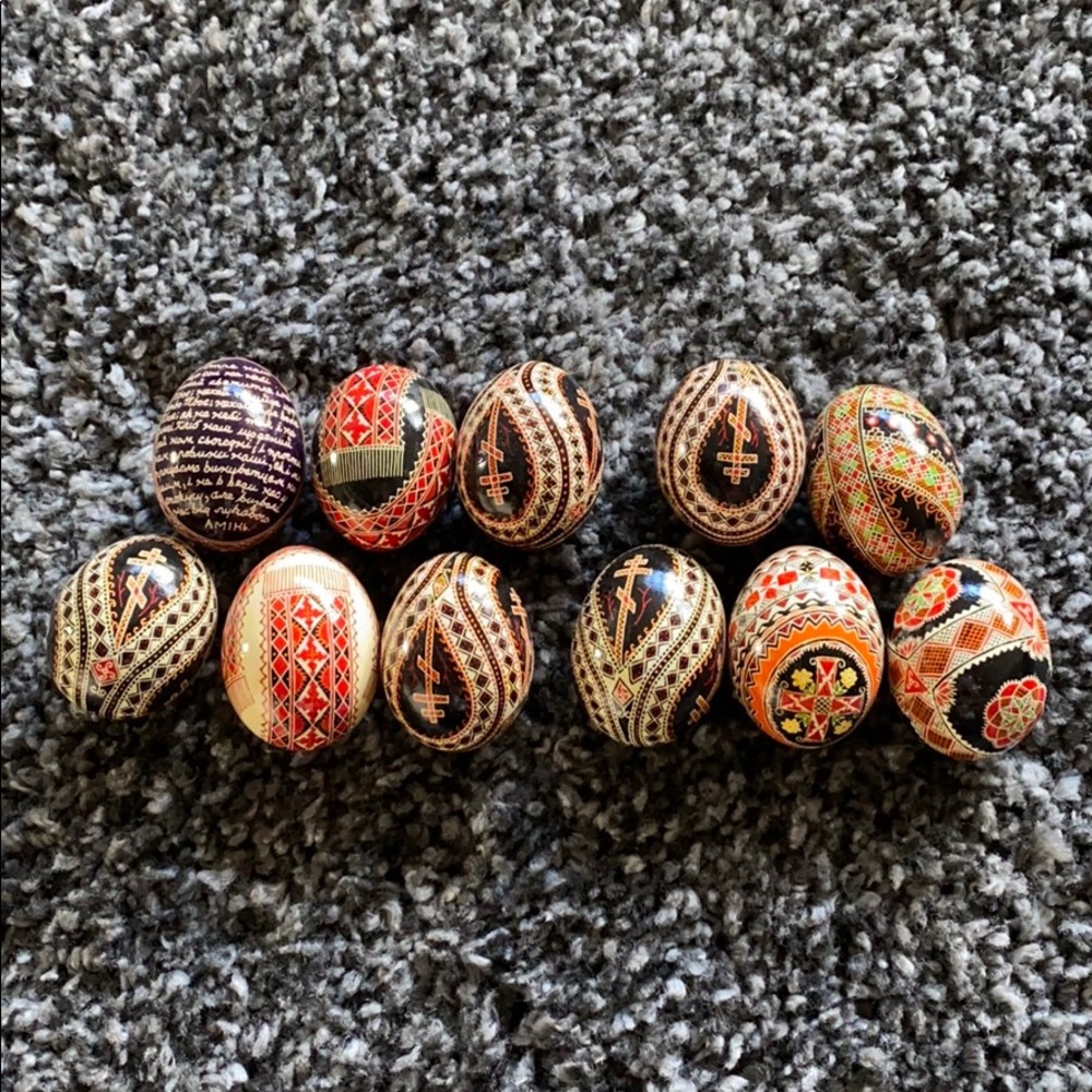 Hand painted eggs from Poland
